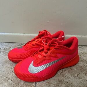 Nike Court Vapor Pro 3 Premium Clay Tennis Bright Crimson Silver Women Size 11